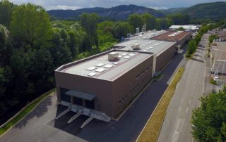 Une vue aérienne du tout nouveau bâtiment de production de G.Pivaudran./ Photo DR.