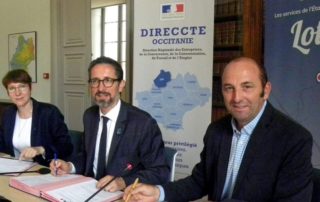 Jérôme Filippini (au centre) avait convié les signataires à la préfecture.